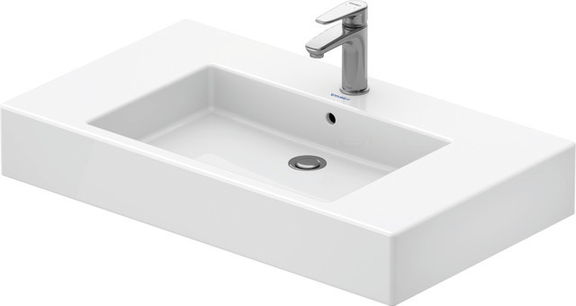 DU Möbelwaschtisch Vero 850 mm mit ÜL, mit HLB, 1 HL, weiß