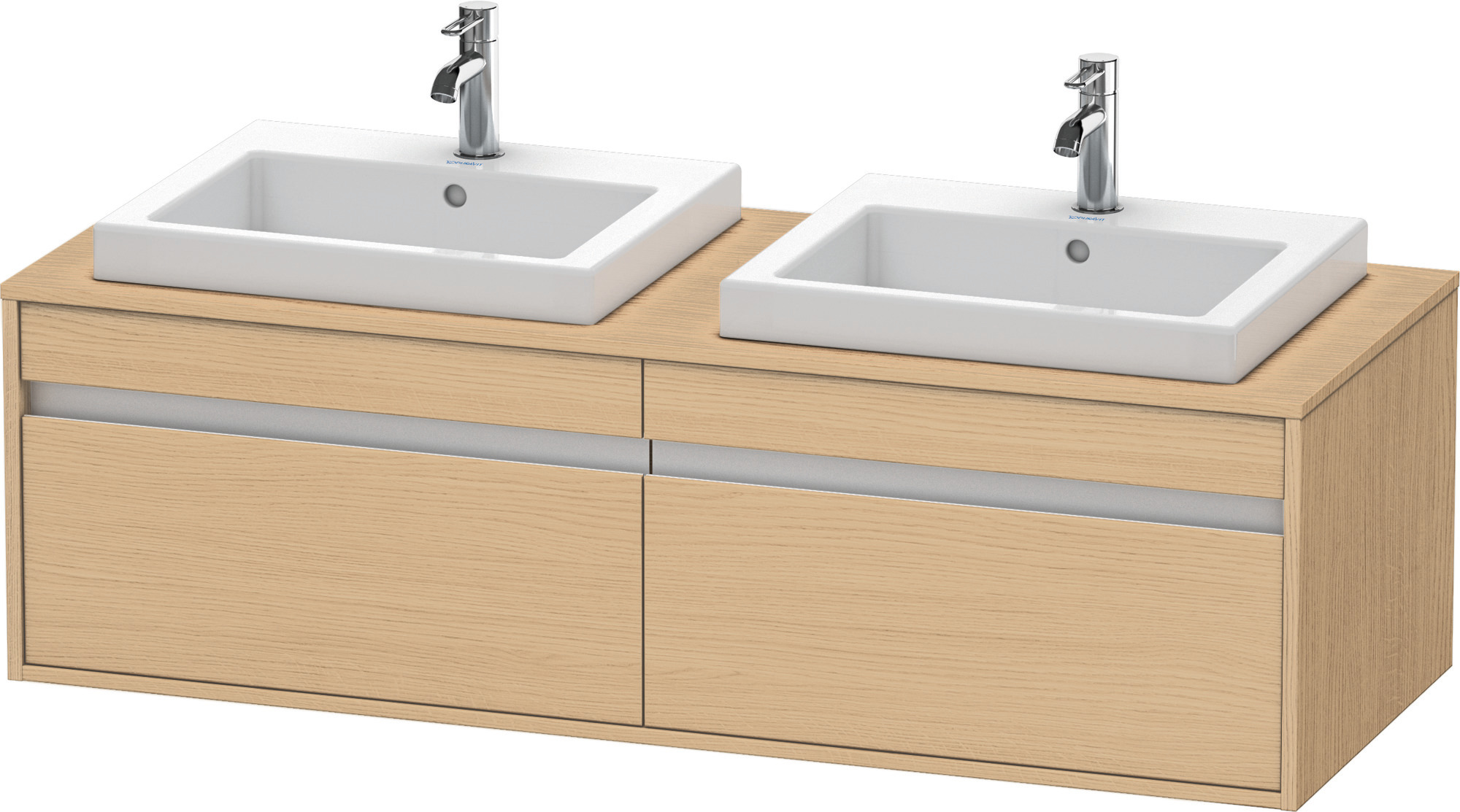 Duravit WTU wandhängend Ketho 550x1400x426mm 2 Auszüge, für 2 EBWT, Eiche Natur