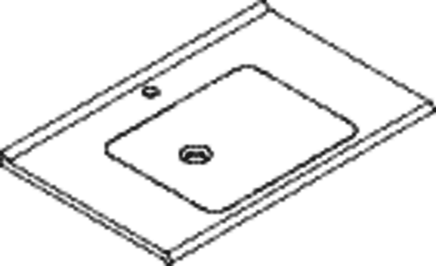 HEWI Waschtisch S-Form, modular ohne Überlauf, 850x550mm, 1 HL