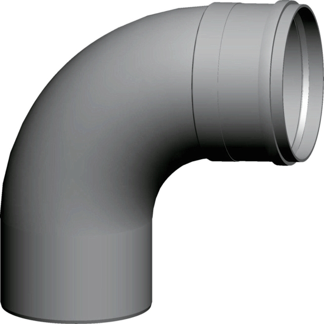 Wolf Abgasbogen DN250 einwandig 90 Grad, aus PP Wolf Abgasbogen DN250 einwandig 90 Grad, aus PP