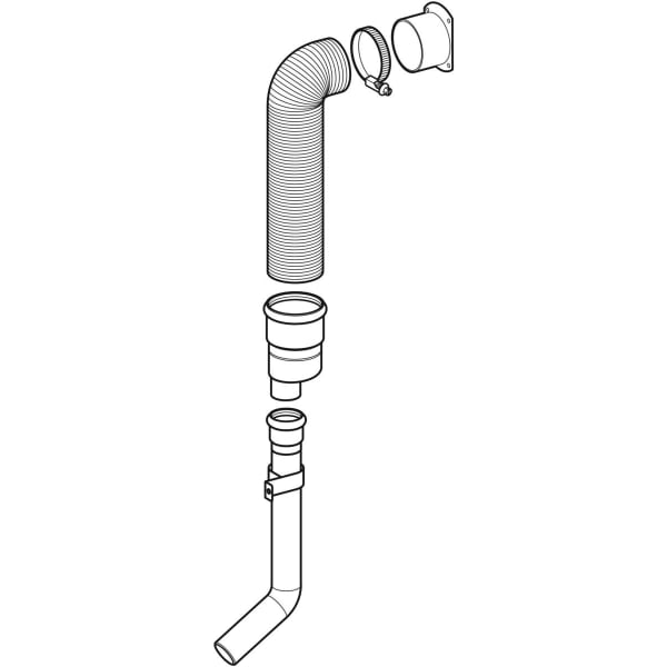 Geberit Geruchsabsaugungsset (DuoFresh) für Sigma UP-SPK 12 cm mit Anschlussrohr