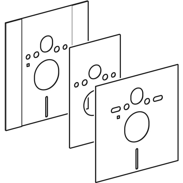Geberit Abdeckplatte mit Schallschutzset zu Geberit Duofix Element für WWC