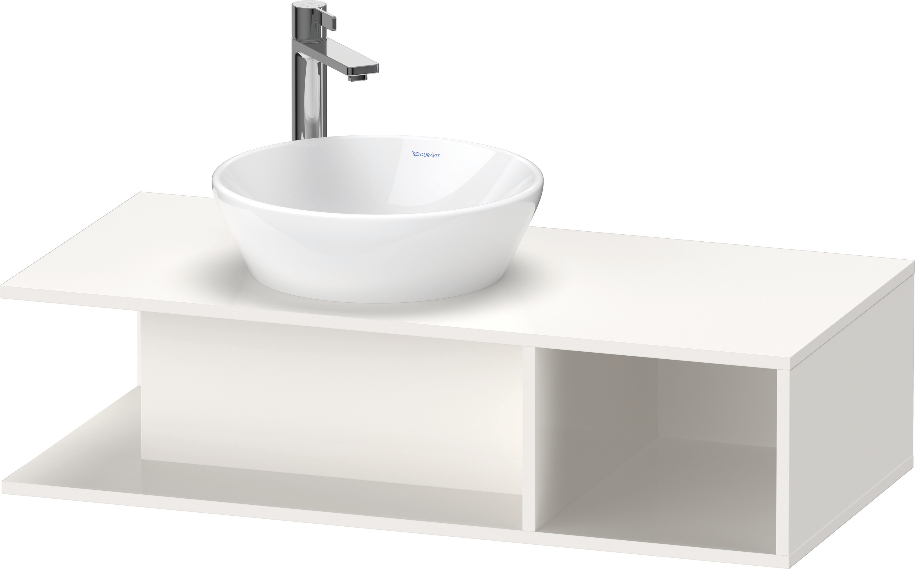 Duravit D-Neo WTU wandh.,1 offenes Fach r., 260x1000x480mm, Weiß Hochglanz