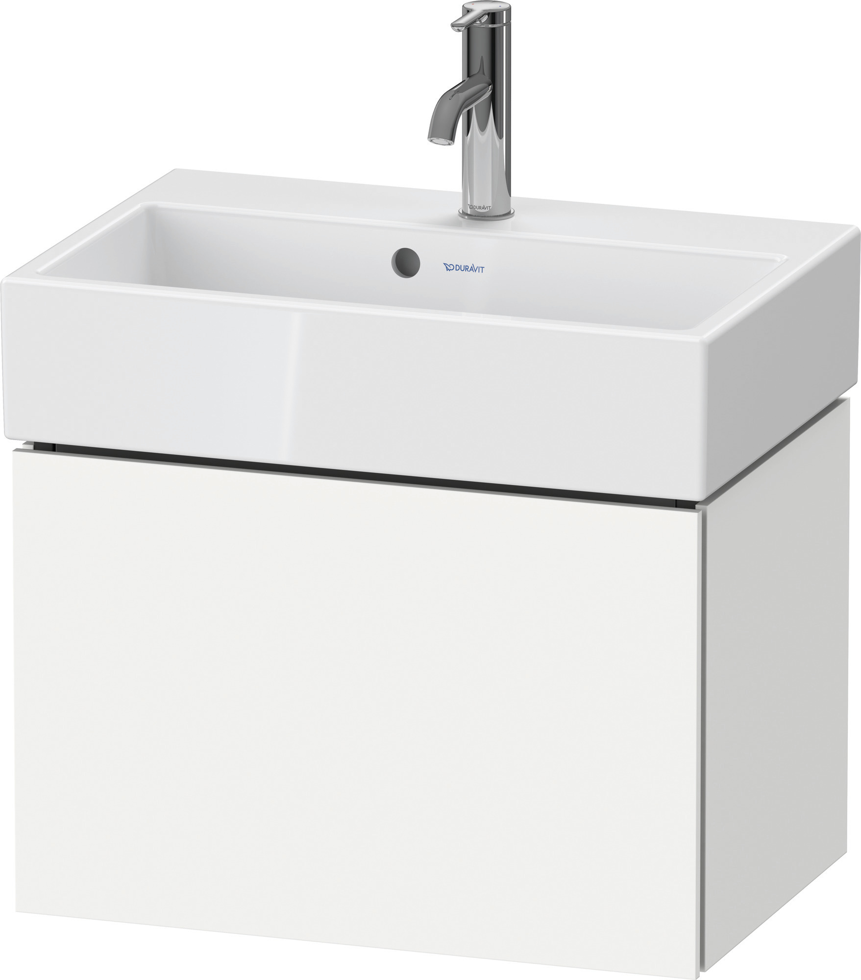Duravit WTU L-Cube wandhängend, 1 Auszug 394x584x391mm, Weiß Matt