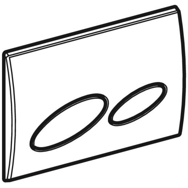 Geberit Kappa20 Betätigungsplatte, oval 2-Mengen-Sp., chrom matt