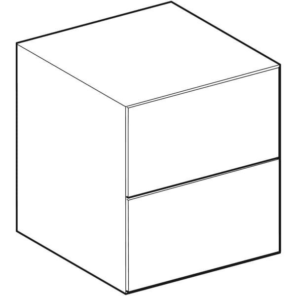 Geberit ONE Seitenschrank mit 2 Schubl. 45x49,2x47cm, schwarz matt