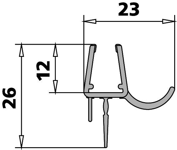 KR Kermi 3249 2x Dichtleiste AT 3270 12 Länge: 550 mm