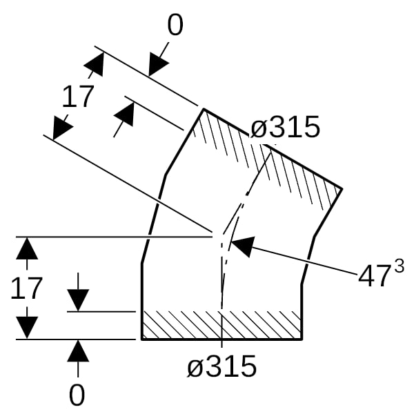 Geberit PE Segmentbogen 30Gr d315