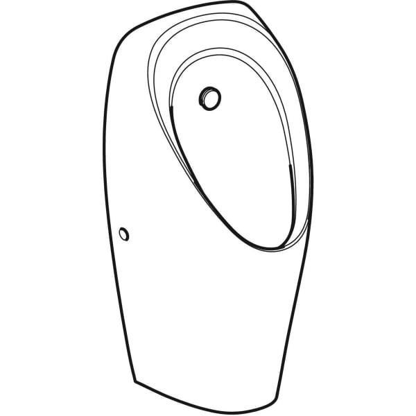 Geberit Tamina Urinal, für UP-Strg. Zulauf hinten, weiß