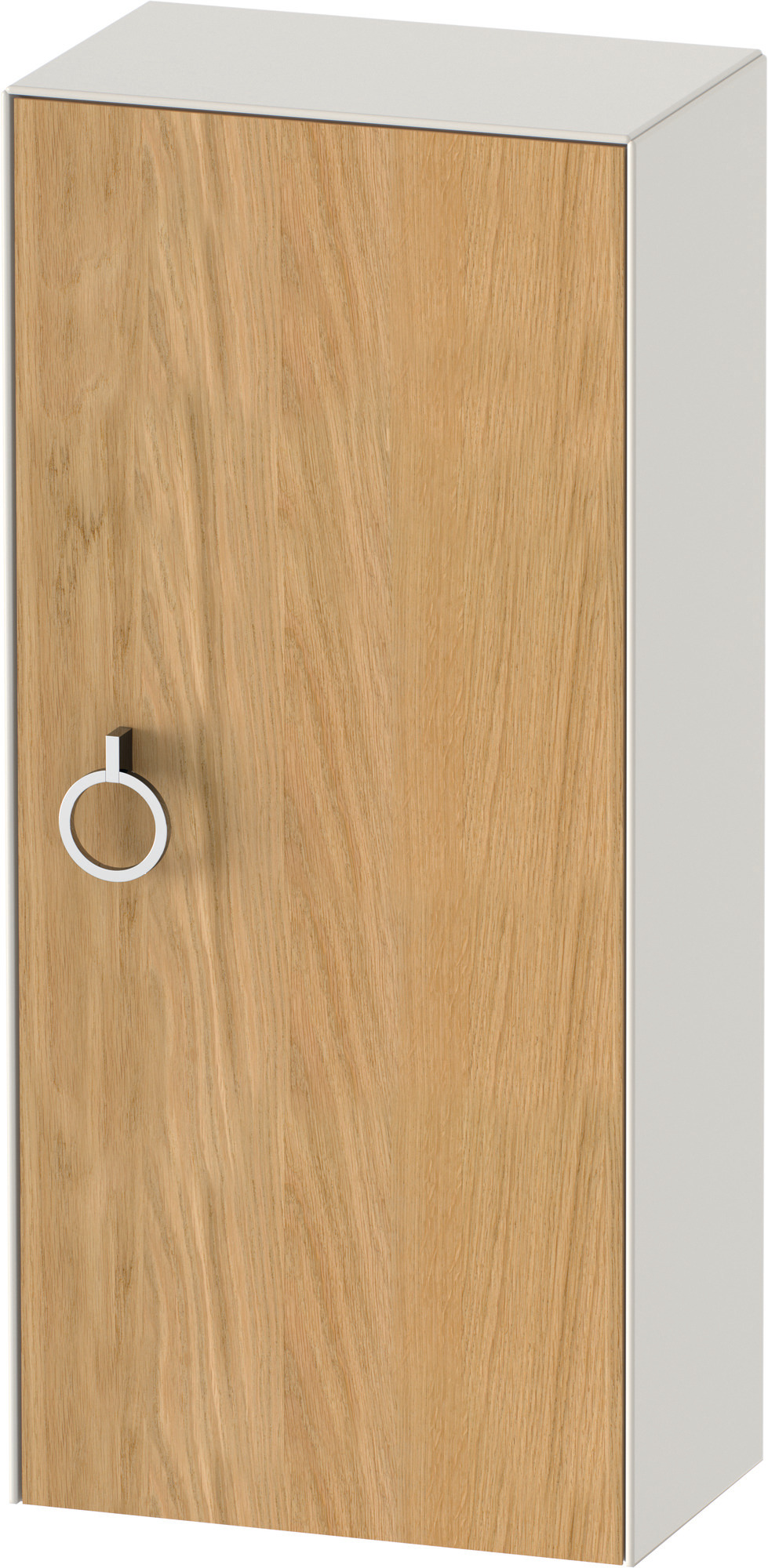 Duravit Halbhochschrank White Tulip,m.Griff TA r.,880x400x240,Eiche N.M./N.Weiß Sdm
