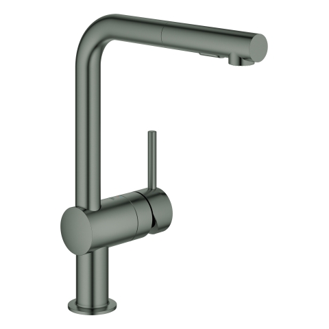 GROHE EH-Spültischbatterie Minta 30274 L-Ausl. azb. Spülbr. hard graphite geb.