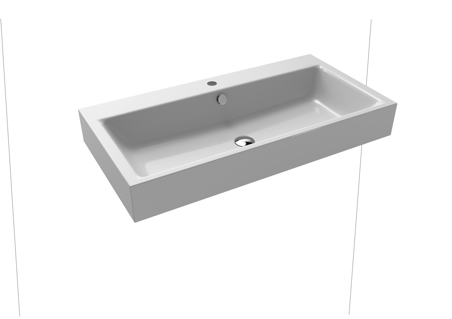 KA WB PURO WANDWASCHTISCH Mod.3165,900x 460mm,manhattan,PEFF,AD,m. 1HL,mÜL,chr