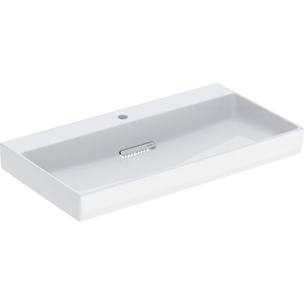 Geberit ONE Waschtisch 90x48cm, CleanDrain m. Hl., o. Ül., weiß, KeraTect/weiß glzd