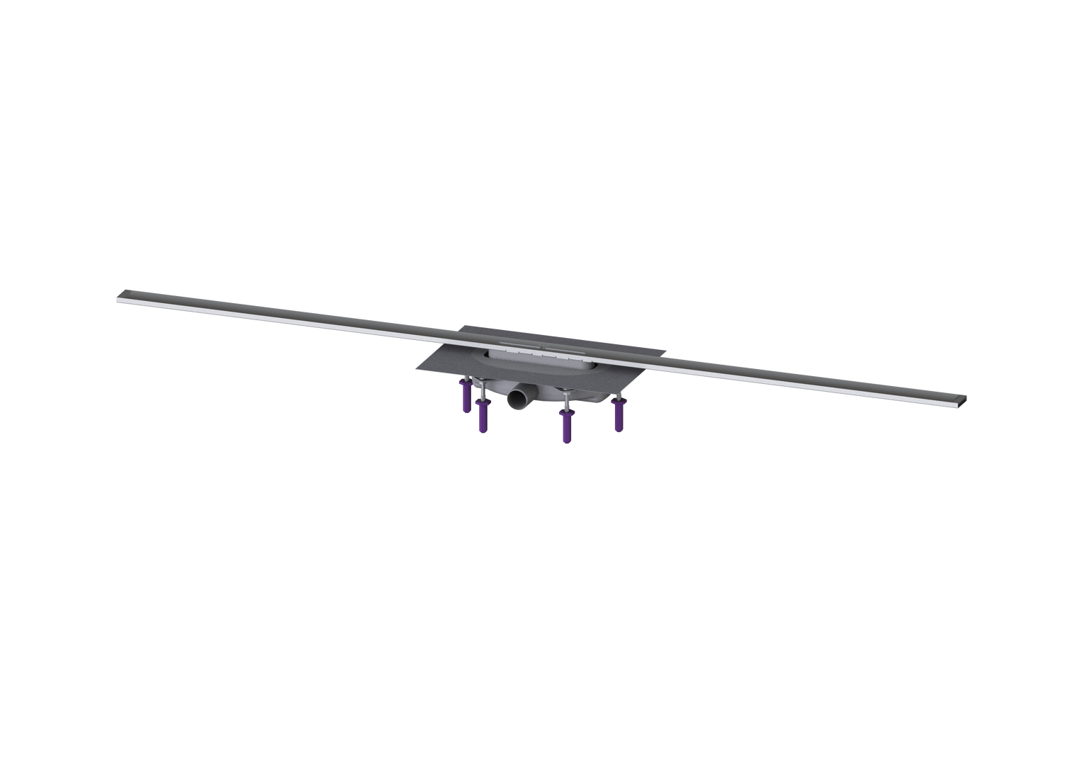 KESSEL-Duschrinne Linearis Infinity 60 L: 1600 mm, DN 40, Edst. geb., Megastop