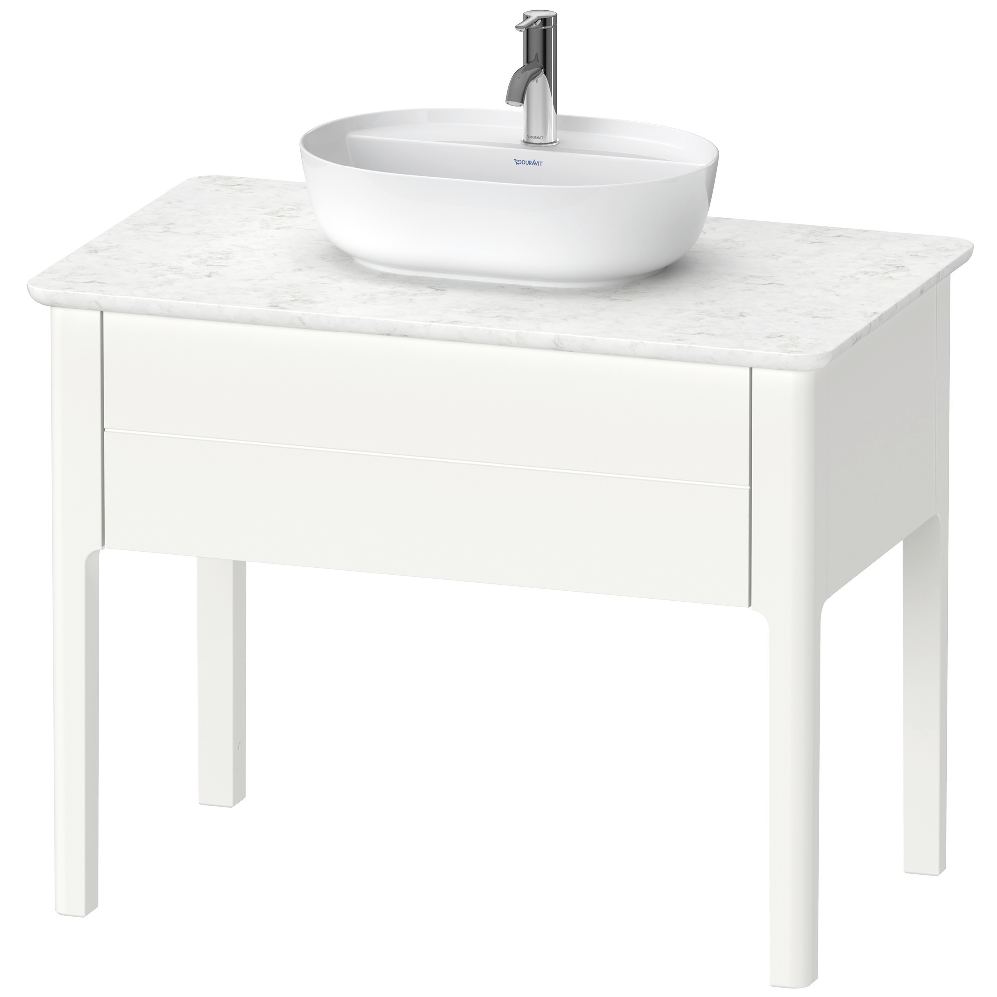Duravit Luv Waschtischunterbau bodenstehend 1 Auszug,743x938x570mm,Weiß Seidenmatt