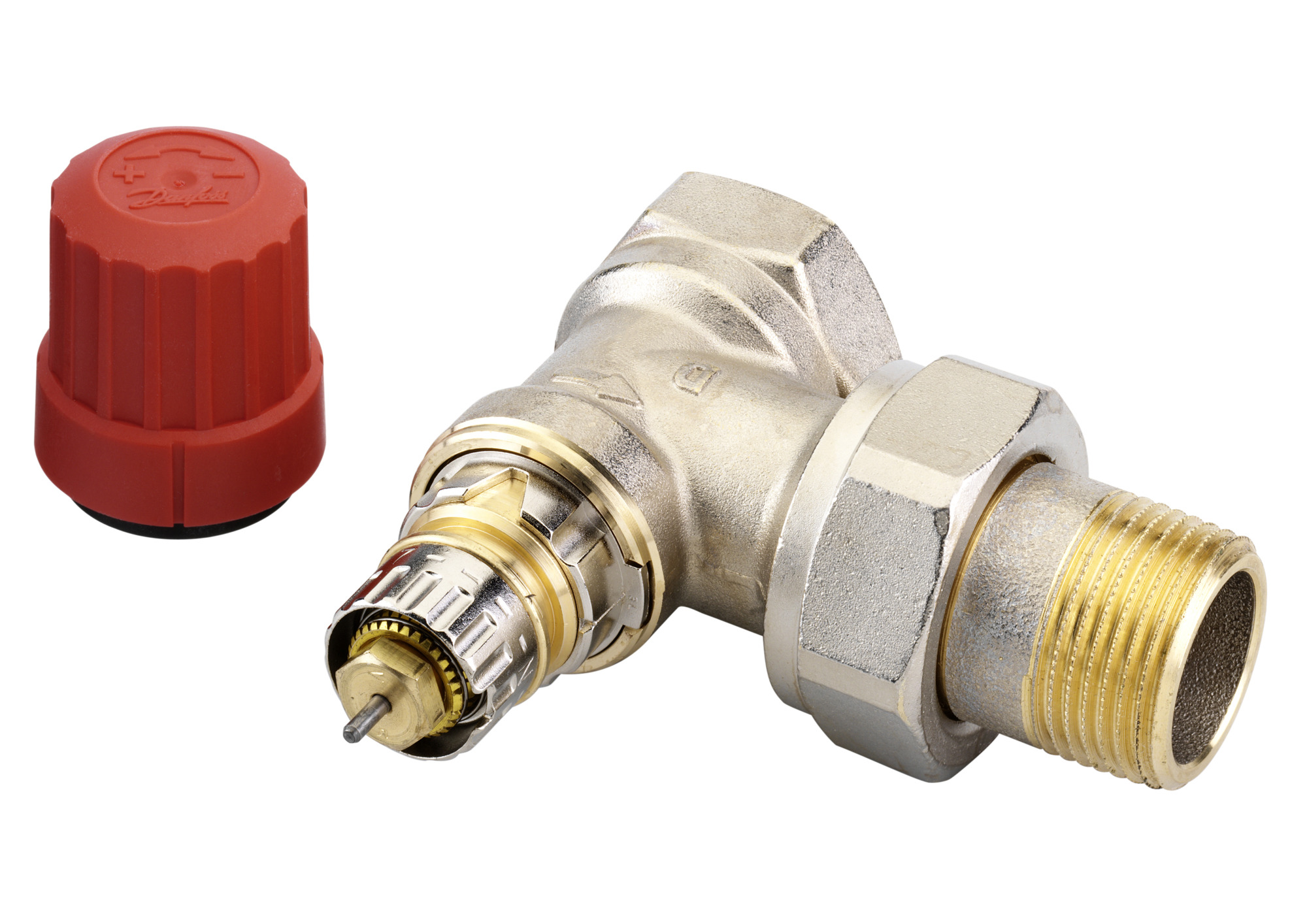 Danfoss Ventilgehäuse RA-N 20 R 3/4, Eck, matt vernickelt Danfoss Ventilgehäuse RA-N 20 R 3/4, Eck, matt vernickelt