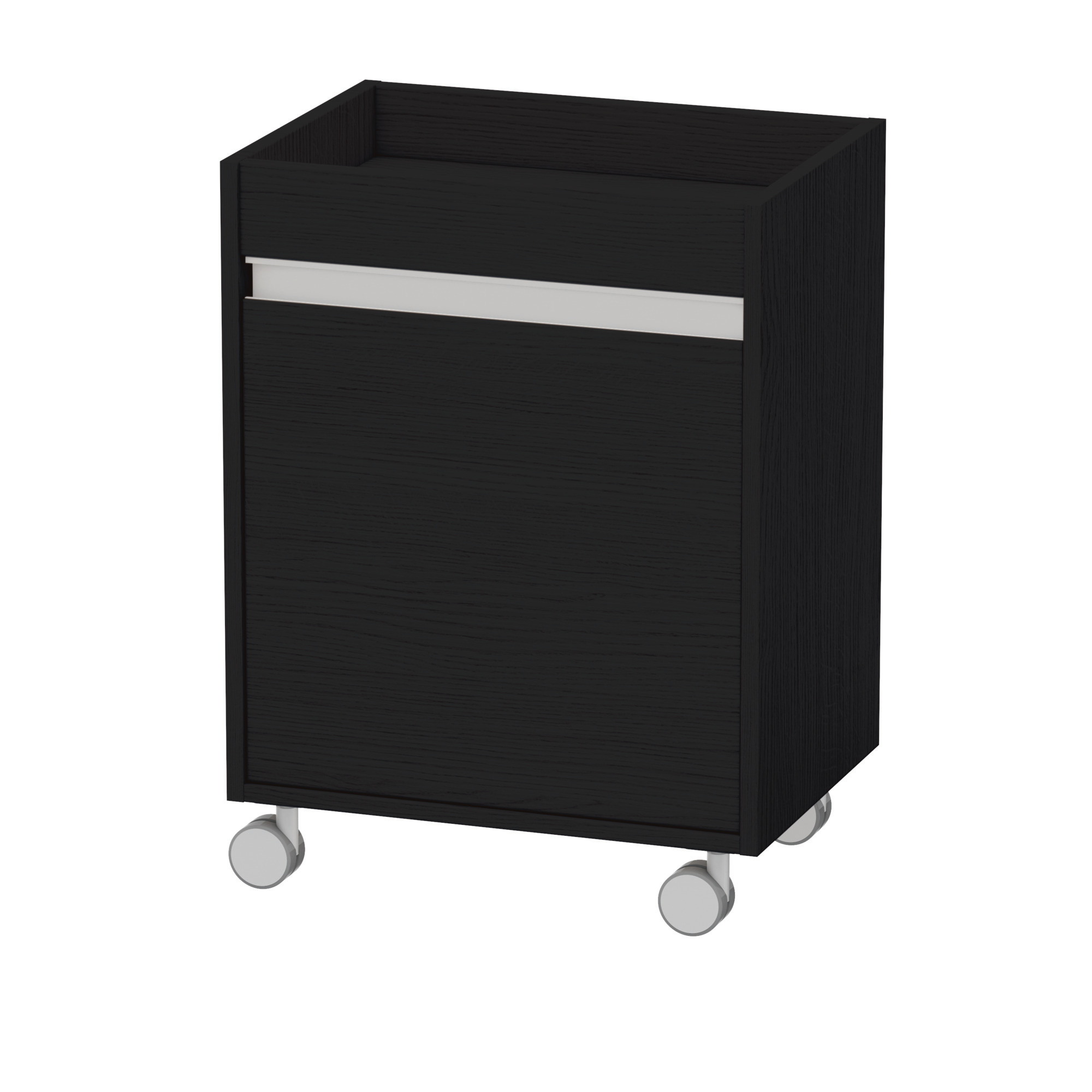 Duravit Rollcontainer Ketho 360x500x670mm 1 Tür, TA rechts, Eiche Schwarz