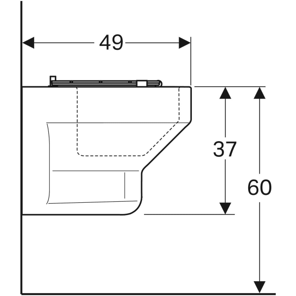 Geberit Publica Set Ausguss m. Klapprost 40x37x49cm, weiß, KeraTect