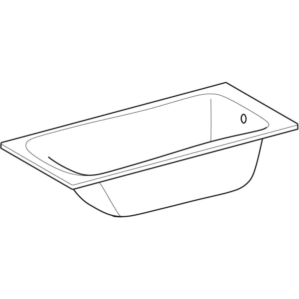 Geberit Renova Rechteckbadewanne 160x75x42,8cm, weiß