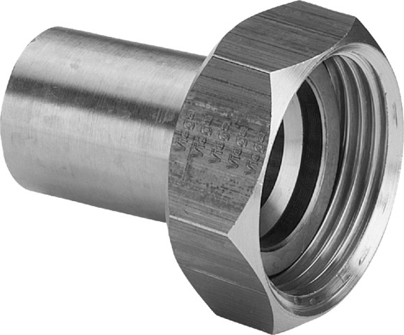 Viega Verschraubung mit SC Sanpress 2264 flachdichtend in 22mm x G1 Sibr