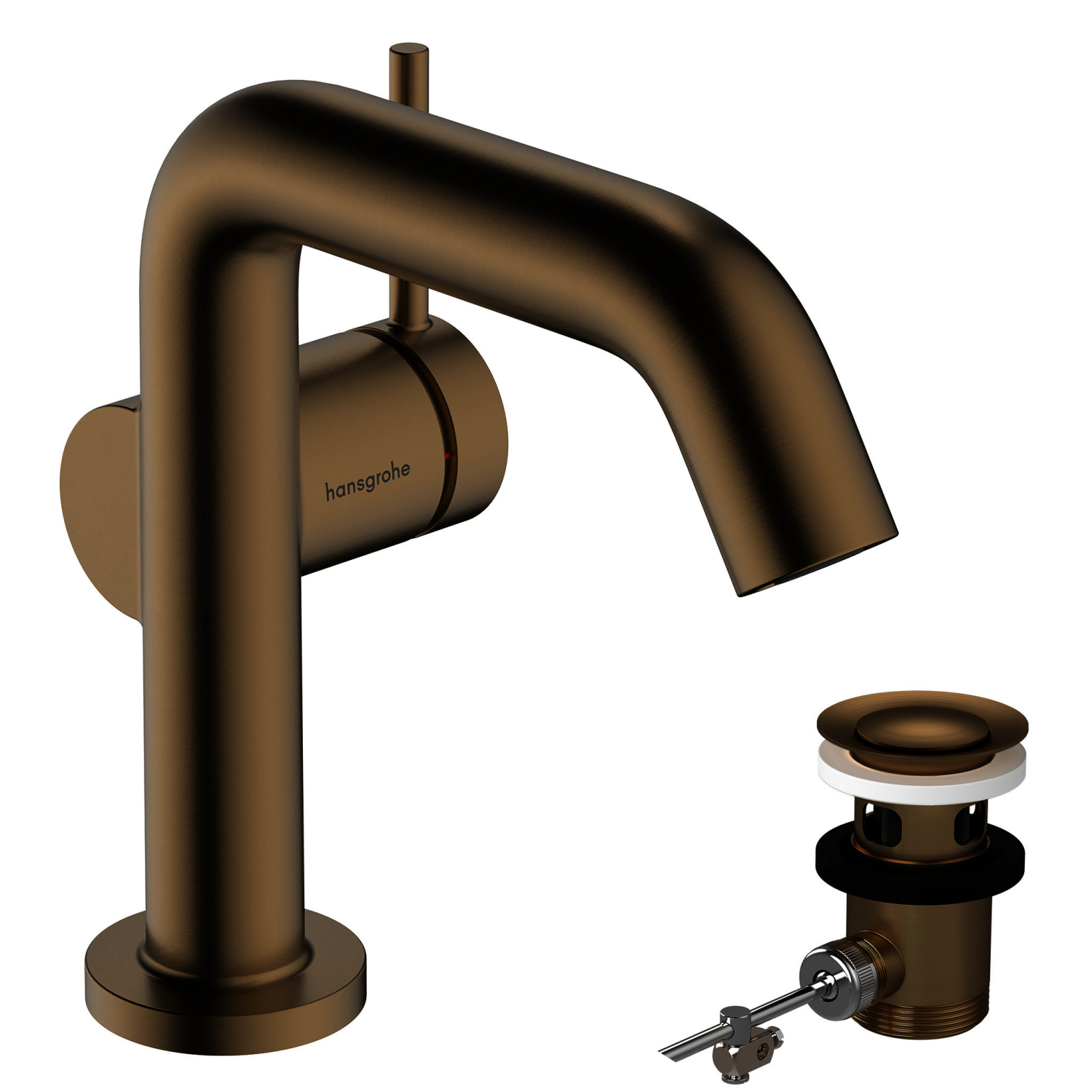 Hansgrohe WTM 110 Tecturis S Fine CoolStart mit Zugstangen-Ablaufgarnitur BBR