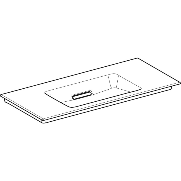 Geberit ONE MWT 105x48cm, CleanDrain o. Hl., o. Ül., weiß, KeraTect/weiß glzd