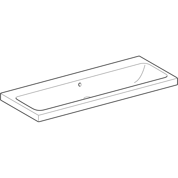 Geberit iCon Light Waschtisch 120x48cm ohne Hahnloch, mit Ül., weiß, KeraTect