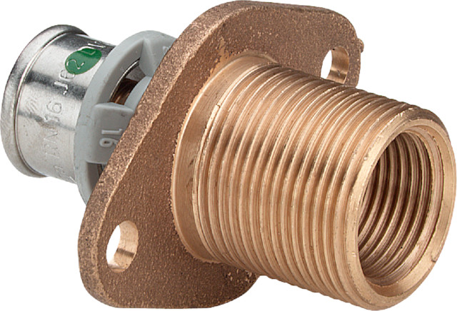 Viega Wanddurchführung mit SC Sanfix P 2132.3 in 16mm x Rp1/2 x 30mm Rotguss