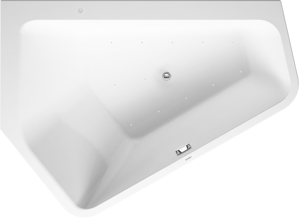 Duravit Paiova 5 Whirlw. 1770x1300mm Einbau Ecke L,Rückens.2 Pos.L,Air-Syst.,Weiß