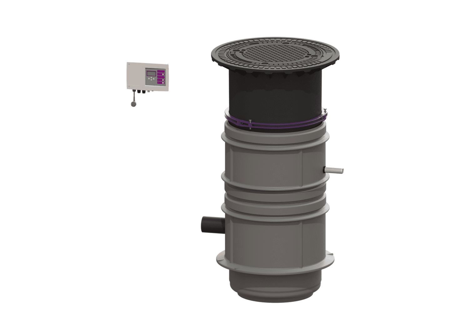 KESSEL-Pumpstation Aquapump Medium Duo, GTF 600, 1300-1750 mm, Klasse B