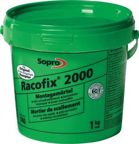 Montagemörtel Racofix® 2000 1:3 (Wasser/Mörtel) 1kg Eimer SOPRO Montagemörtel Racofix® 2000 1:3 (Wasser/Mörtel) 1kg Eimer SOPRO
