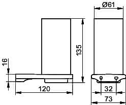 KEUCO Glashalter Edition 400 11550, kpl.mit Echtkristall-Glas,Schwarzchrom gebürstet