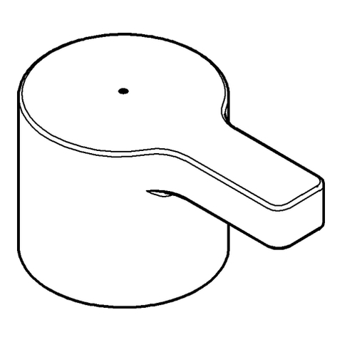 GROHE Griffpaar 48316 Markierung blau/rot für Lineare chrom