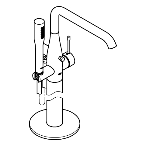 GROHE EH-Wannenbatterie Essence 25248_1 Bodenmontage FMS chrom
