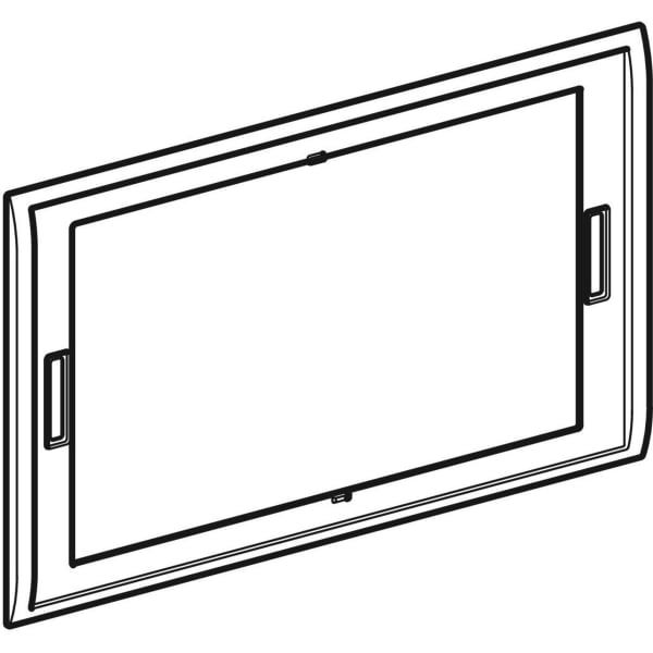 Geberit Sigma70 Abdeckrahmen, eckig für BetPl., schwarzchrom poliert