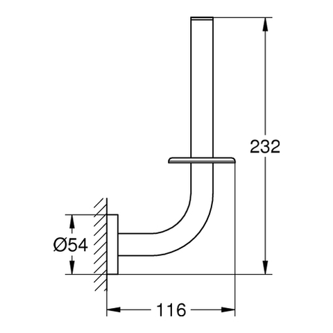 GROHE Reservepapierhalter Essentials 40385_1 Wandmontage Metall supersteel
