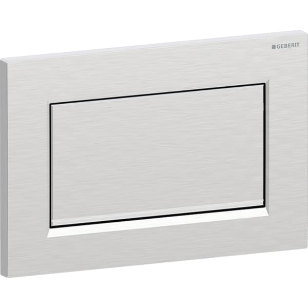 Geberit Sigma10 BetPl., eckig, Spül-Stopp-Sp. verschr., chrom gebü., Etc/ chrom glzd