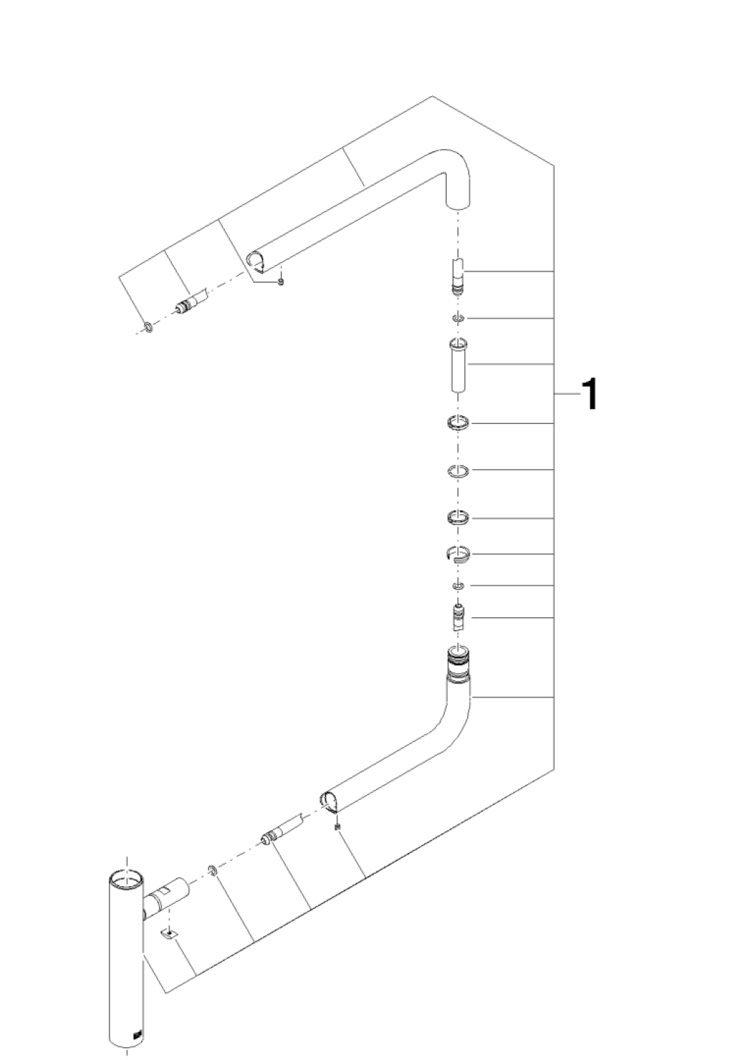 DO Gelenk für Potfiller ET 90282225700 340 x 327 x 38 mm Platin gebürstet