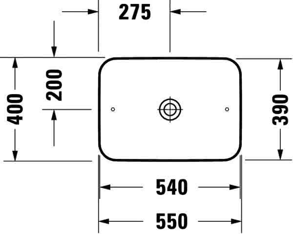 DU Aufsatzbecken Cape Cod 550mm Weiß Seidenmatt, o.ÜL, o.HLB