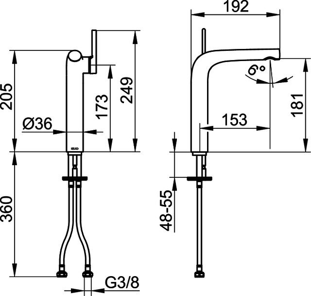 KE EHM-WT-Mischer 180 Lignatur 51502 o. Ablaufgrt.  Bronze geb.