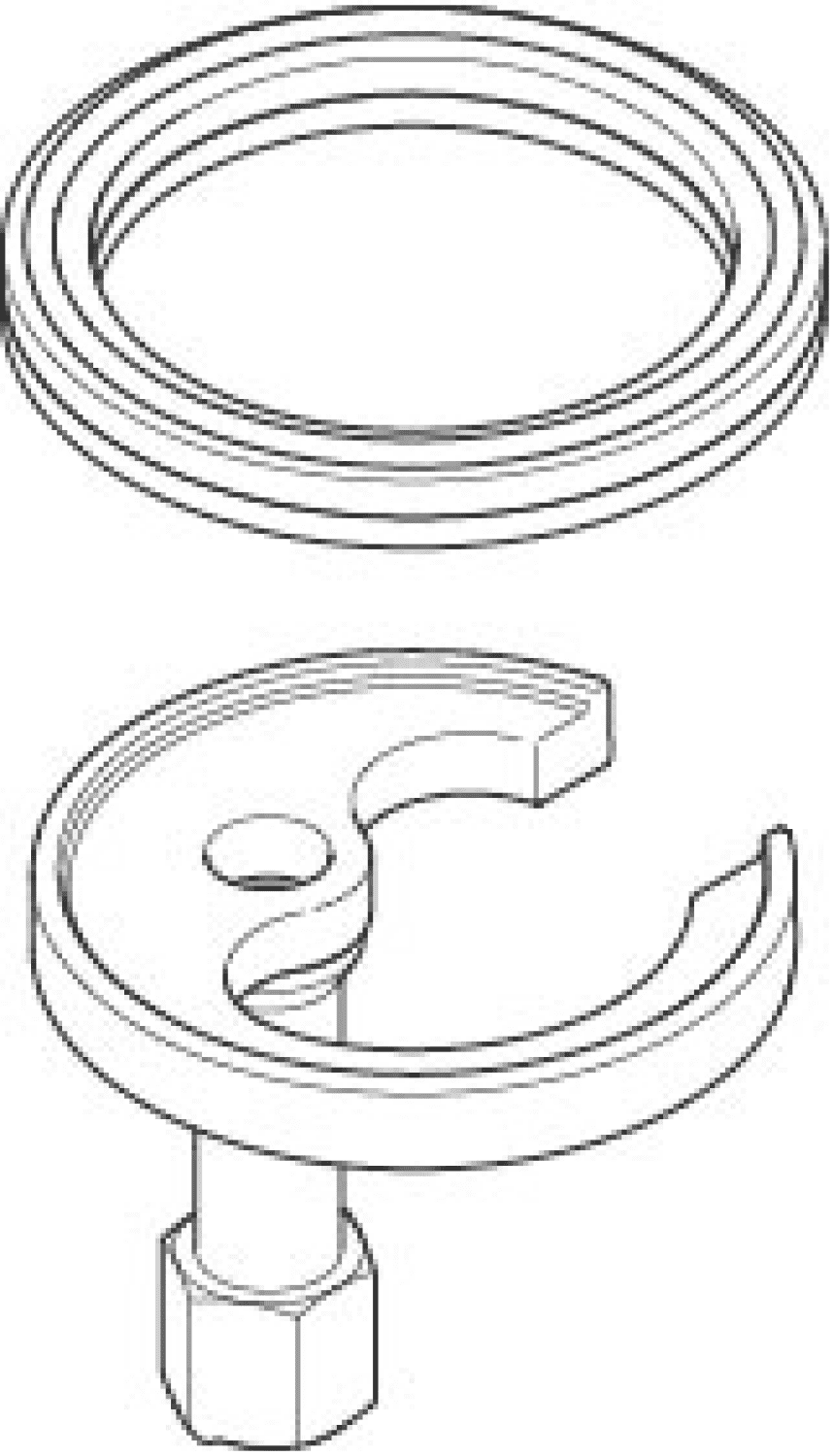 DO Befestigung mit O-Ring D49 x 2 mm ERSATZTEILE 04301103802 D 52 x 1,5 mm