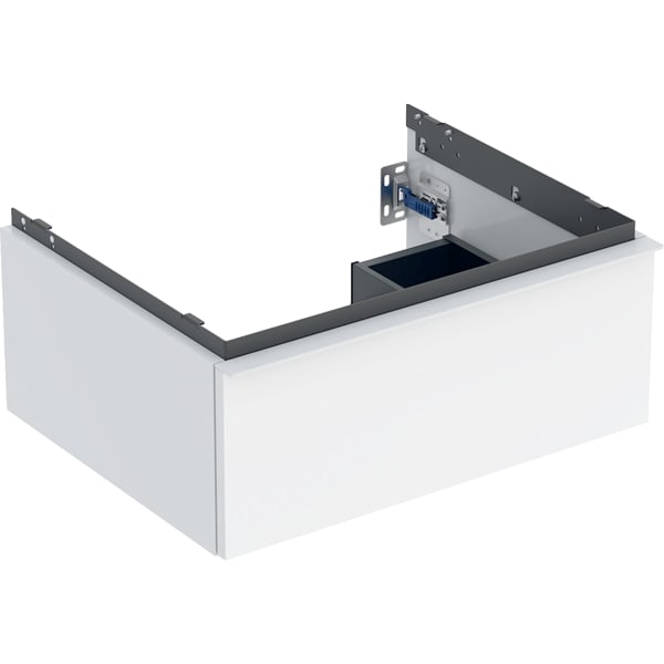 Geberit iCon Unterschrank für WT, 1 Schubl. 59,2x24,7x47,6cm, weiß hgl./Gr.weiß matt