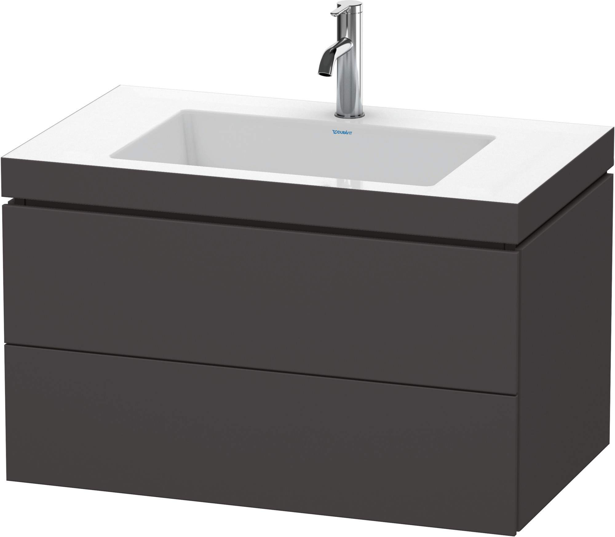 Duravit WTU L-Cube mit Vero Air 500x800x480mm 1 HL, 2 SchKa, Graphit Supermatt