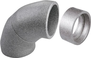 BOSCH Zubehör Wohnungslüftung BEPP 125-1 Bogen 90 Gr teilbar, d:125 mm, VPE: 1 ST