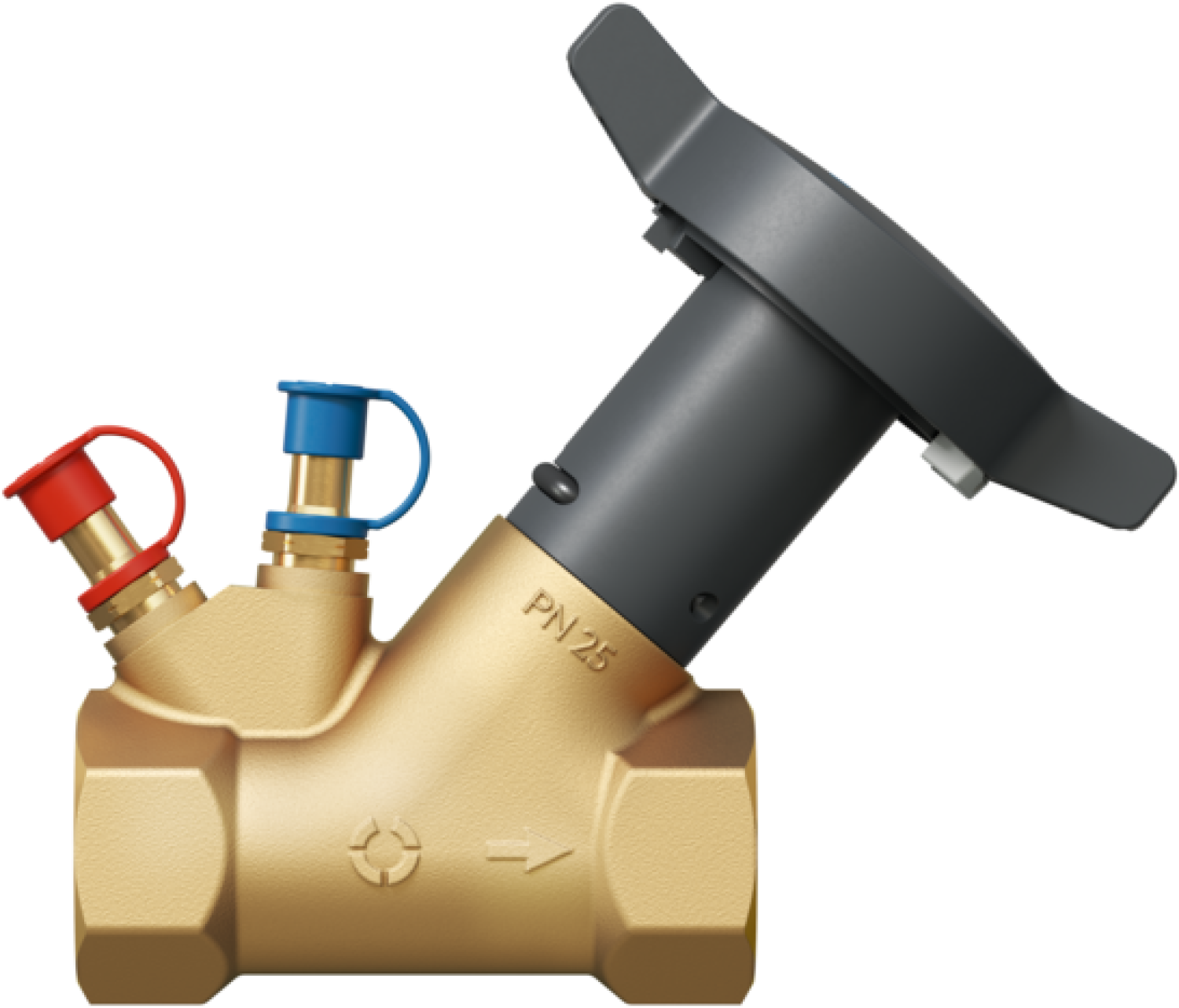 Oventrop-Strangreg.vent. HydroControl M PN25 DN25, Rp1 IG, HydroPort, EZB