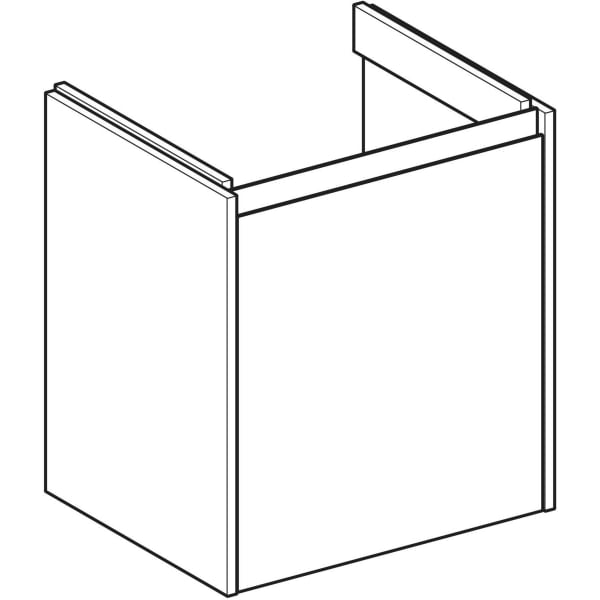 Geberit Renova Plan US für WT, mit 1 Tür 54,6x60,6x44,6cm, Nussbaum hickory