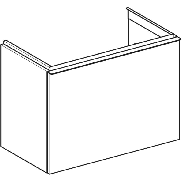 Geberit Acanto US für WT B:75cm, 1 Schubl. 1 i.Schubl., v.Ausl., lava matt/Gl. lava
