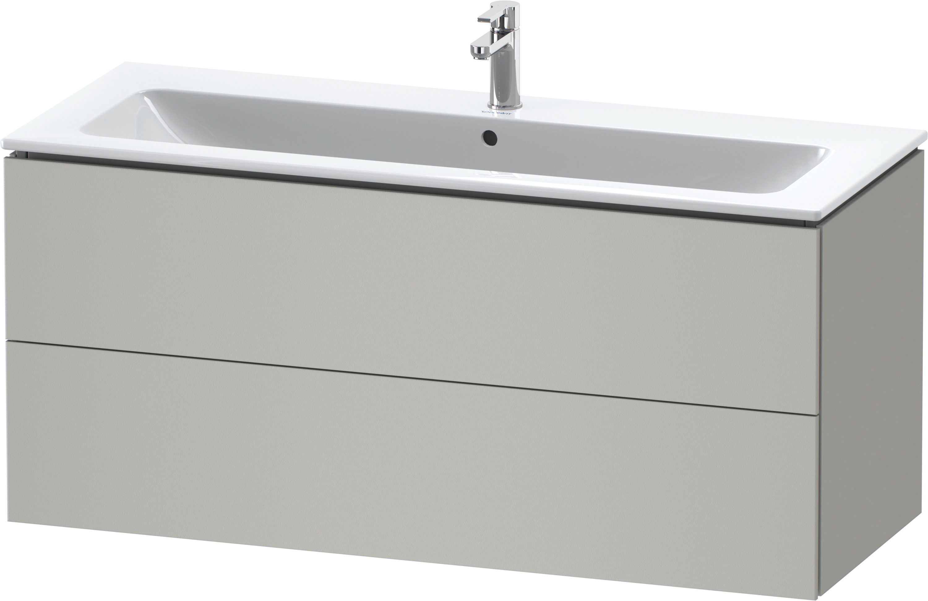 DU WTU wandh. L-Cube 481x1220x550mm 2 SchKa, f.233612, Betongrau Matt