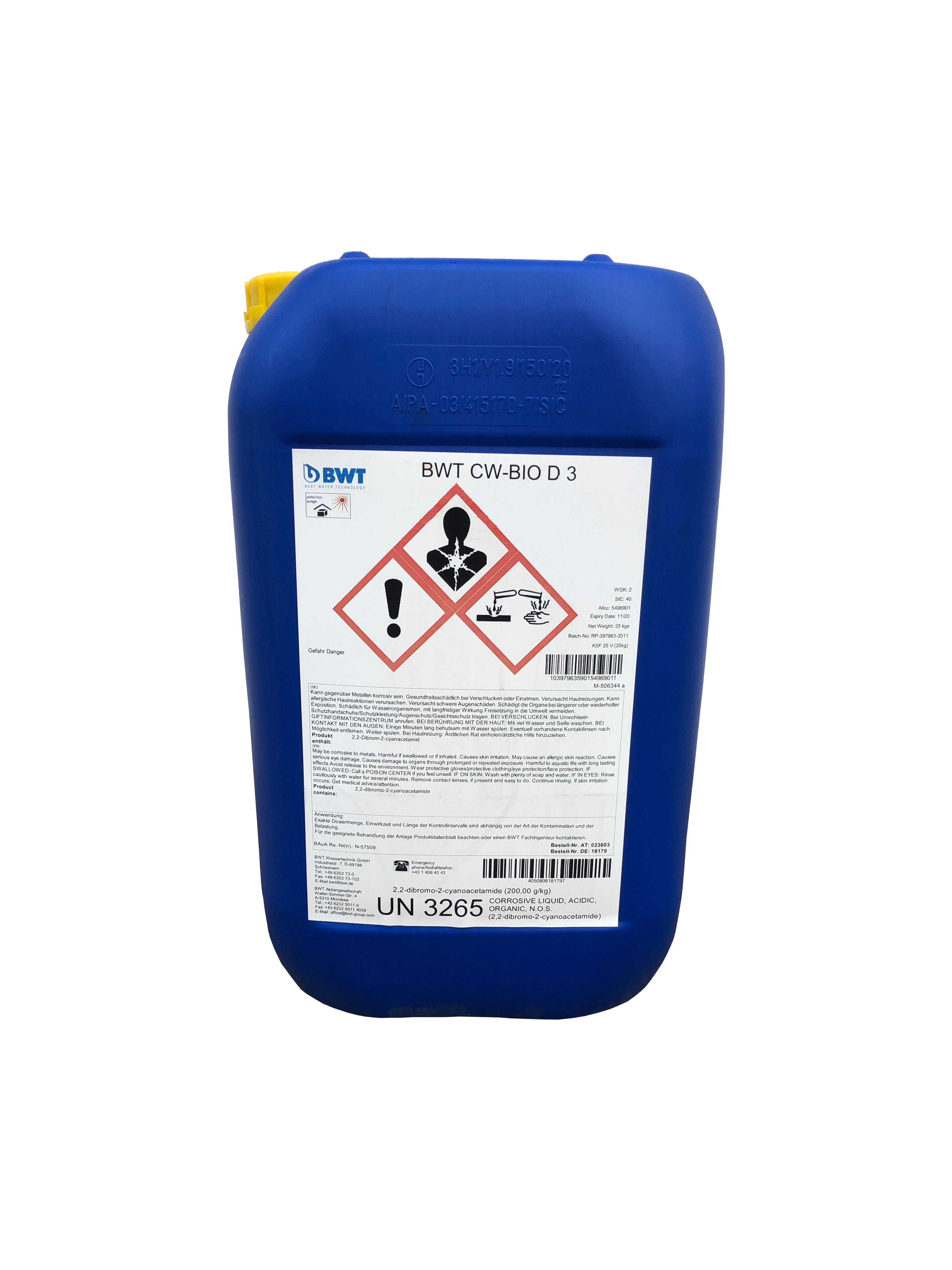 BWT Wirkstoff CW Bio D 3, 25 kg Kanister