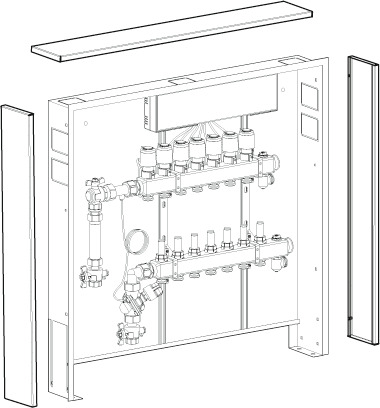 Danfoss UnoFloor Tür mit Rahmen Set für den 790-er Verteilerschrank